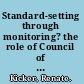 Standard-setting through monitoring? the role of Council of Europe expert bodies in the development of human rights /
