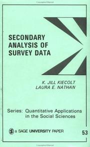 Secondary analysis of survey data /