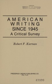 American writing since 1945 : a critical survey /