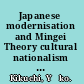 Japanese modernisation and Mingei Theory cultural nationalism and oriental orientalism /