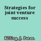 Strategies for joint venture success
