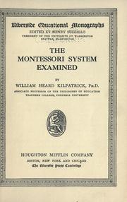 The Montessori system examined