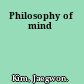 Philosophy of mind