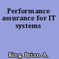 Performance assurance for IT systems