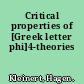 Critical properties of [Greek letter phi]4-theories