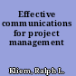 Effective communications for project management