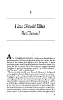 Choosing elites /