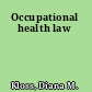 Occupational health law