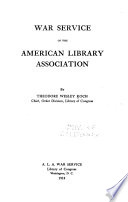 War service of the American Library Association /