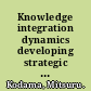 Knowledge integration dynamics developing strategic innovation capability /