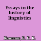 Essays in the history of linguistics