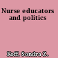 Nurse educators and politics