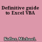 Definitive guide to Excel VBA