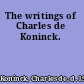 The writings of Charles de Koninck.