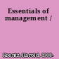 Essentials of management /