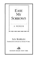 Ease my sorrows : a memoir /