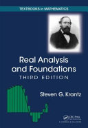 Real analysis and foundations /