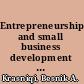 Entrepreneurship and small business development in Kosova