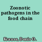 Zoonotic pathogens in the food chain