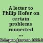 A letter to Philip Hofer on certain problems connected with the mechanical cutting of punches