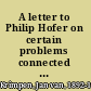 A letter to Philip Hofer on certain problems connected with the mechanical cutting of punches /