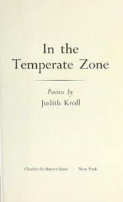 In the temperate zone; poems.