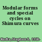 Modular forms and special cycles on Shimura curves