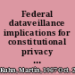 Federal dataveillance implications for constitutional privacy protections /