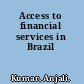 Access to financial services in Brazil