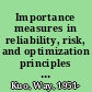 Importance measures in reliability, risk, and optimization principles and applications /