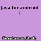 Java for android /
