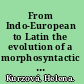 From Indo-European to Latin the evolution of a morphosyntactic type /