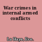 War crimes in internal armed conflicts