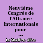 Neuvième Congrès de l'Alliance Internationale pour le Suffrage des Femmes Rome, 12-19 Mai 1923 /