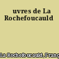 Œuvres de La Rochefoucauld