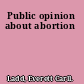 Public opinion about abortion