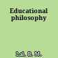 Educational philosophy