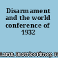 Disarmament and the world conference of 1932