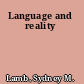 Language and reality