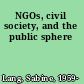 NGOs, civil society, and the public sphere