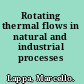Rotating thermal flows in natural and industrial processes