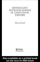 Minimalist investigations in linguistic theory