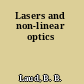 Lasers and non-linear optics