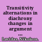 Transitivity alternations in diachrony changes in argument structure and voice morphology /