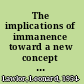 The implications of immanence toward a new concept of life /