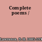 Complete poems /