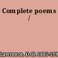 Complete poems /