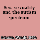 Sex, sexuality and the autism spectrum