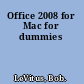 Office 2008 for Mac for dummies