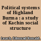 Political systems of Highland Burma : a study of Kachin social structure /